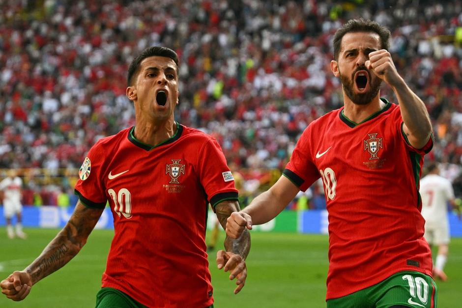 Portugal goleó a Turquía, se quedó con los tres puntos y es el líder del Grupo F. (Foto: AFP)