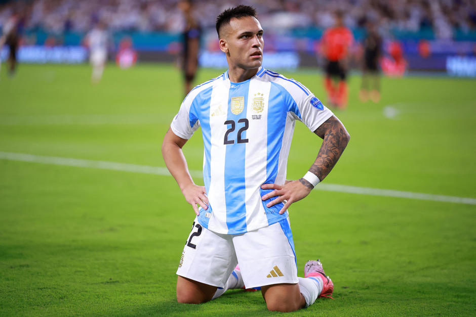 El argentino Lautaro Martínez es el actual goleador de la Copa América, con cuatro tantos. (Foto: AFP)