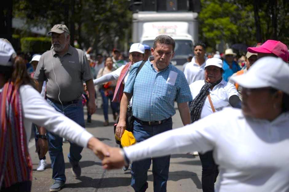 Joviel Acevedo encabezará a los maestros que recorrerán las principales arterias de la Ciudad de Guatemala. (Foto: Archivo/Soy502)