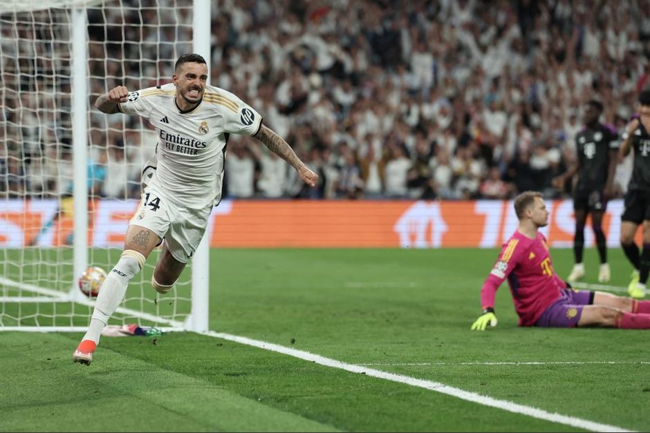 Joselu, el héroe del Real Madrid, con un doblete se impone ante el Bayern. (Foto: AFP)