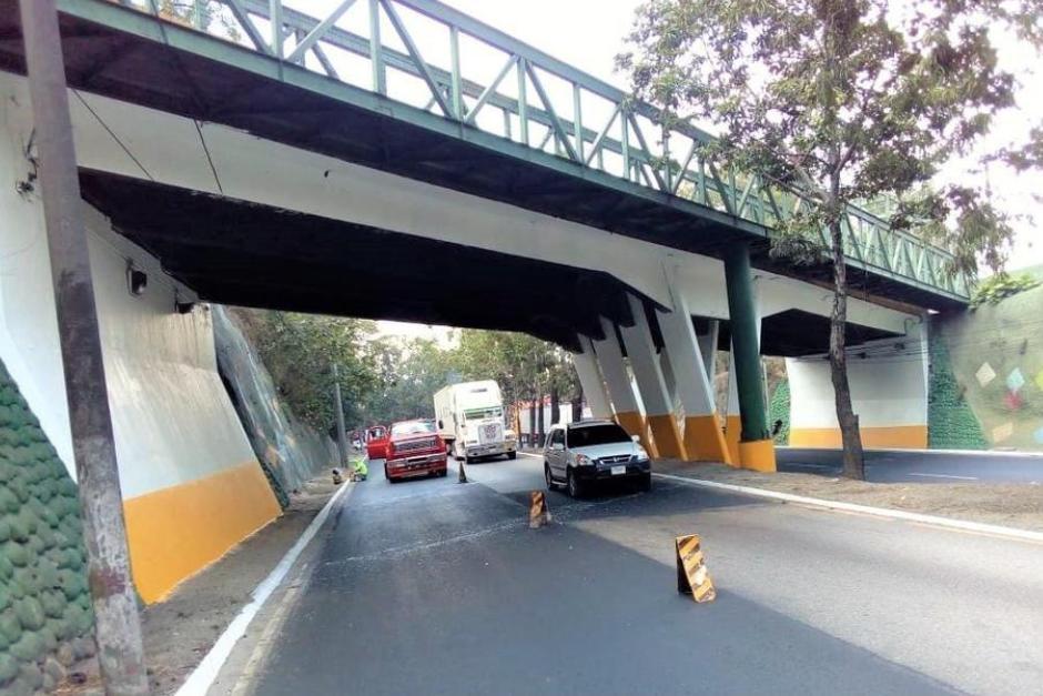 Anuncian cierres parciales por trabajos en pasarela antigua en el puente Adolfo Mijangos. (Foto ilustrativa: Muni Guate)