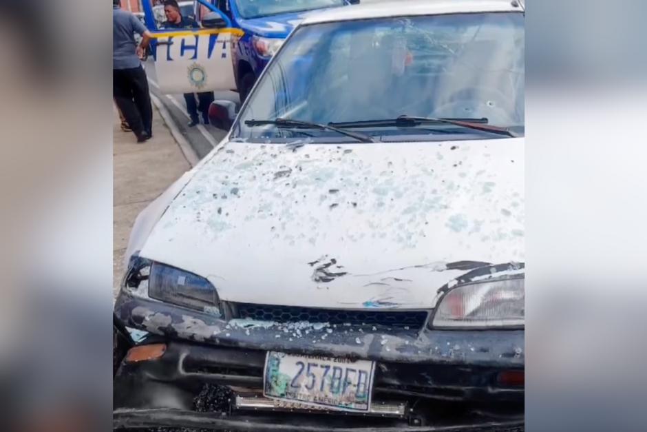 Disparan contra otro conductor, esta vez en la zona 7 capitalina y afectará el tránsito. (Foto: Amílcar Montejo)