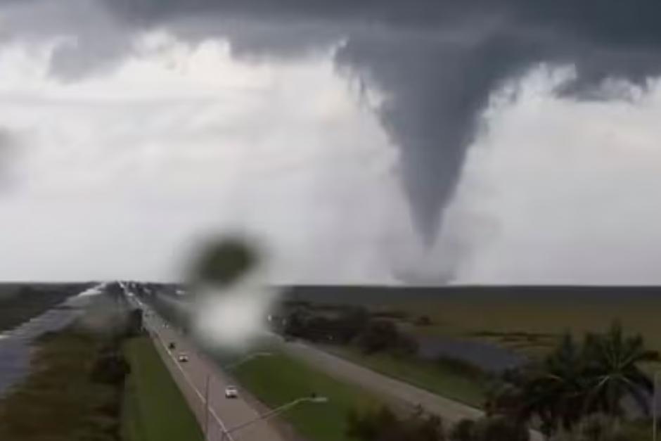 El tornado alcanzó los 40 km/h (Foto: NWS Miami)