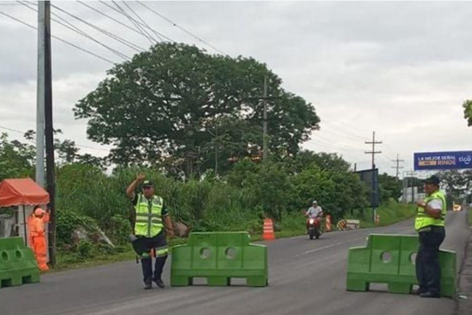 Reportan bloqueos en la ruta que conduce hacia Escuintla. (Foto: PMT Santa Lucía Cotzumalguapa)