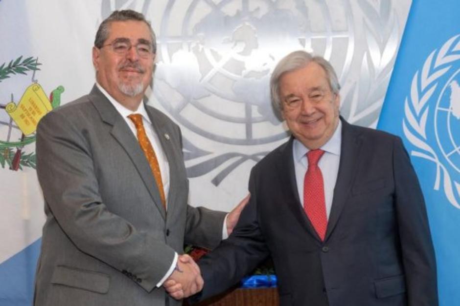 El presidente se reunirá de nuevo con el secretario general de la ONU António Guterrez en Nueva York. (Foto: AGN/Soy502)