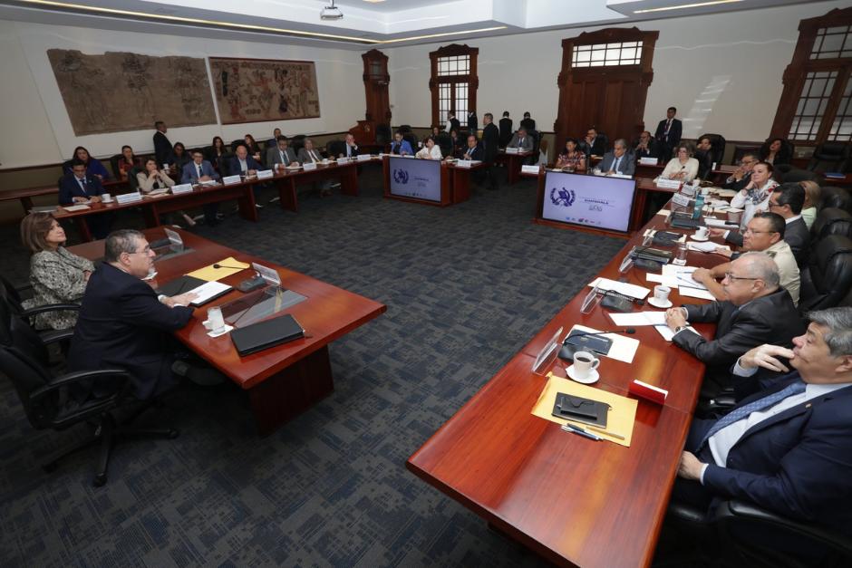 Primera reunión de Gabinete de la actual administración gubernamental que se llevó a cabo el 22 de enero de 2024. (Foto: SCSPR/Soy502)&nbsp;