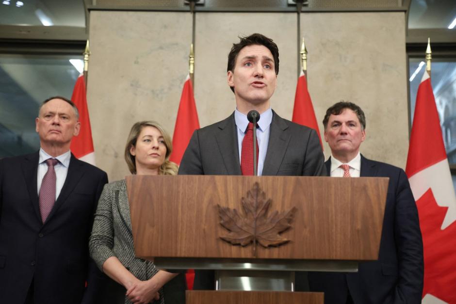 Trudeau anuncia aranceles del 25% sobre productos de EE.UU.