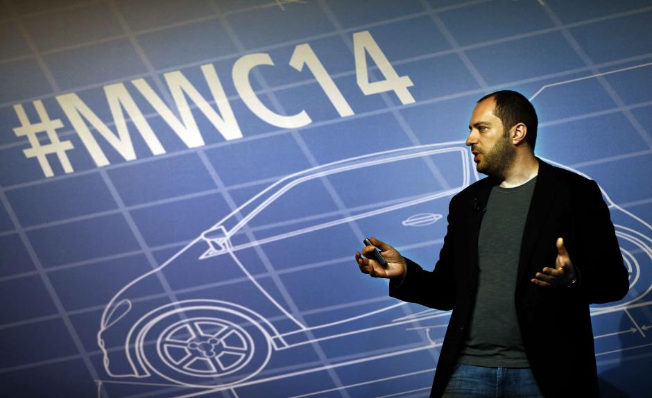 El cofundador de WhatsApp, Jan Koum, durante su intervención en uno de los debates que se celebran en el Mobile World Congress. (Foto:EFE)