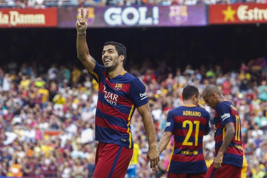 Con doblete del uruguayo Luis Suárez el Barcelona le ganó a Las Palmas, en la sexta jornada de la Liga española. (Foto: EFE)