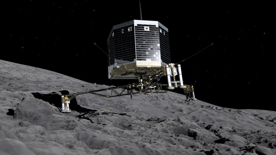 Imagen facilitada por la Agencia Espacial Europea (ESA). Tras diez años viajando por el Sistema Solar, la sonda Rosetta llegó a inicios de este mes a su destino, el cometa 67/P Churyumov-Gerasimenko, y ahora debe seleccionar el punto idóneo para aterrizar el próximo mes de noviembre entre cinco posibles localizaciones. (Foto: EFE)