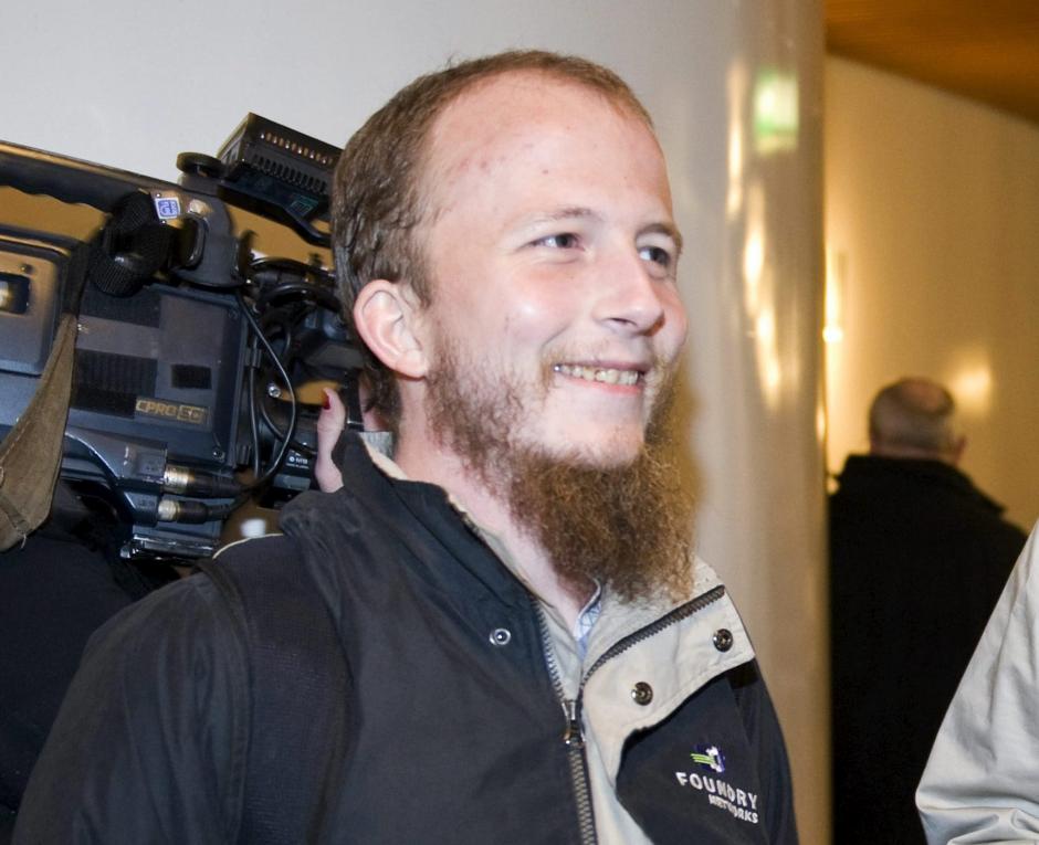 Uno de los fundadores del página de descargas "The Pirate Bay", Gottfrid Svartholm Warg, en Estocolmo, Suecia: (Foto: EFE/Archivo)