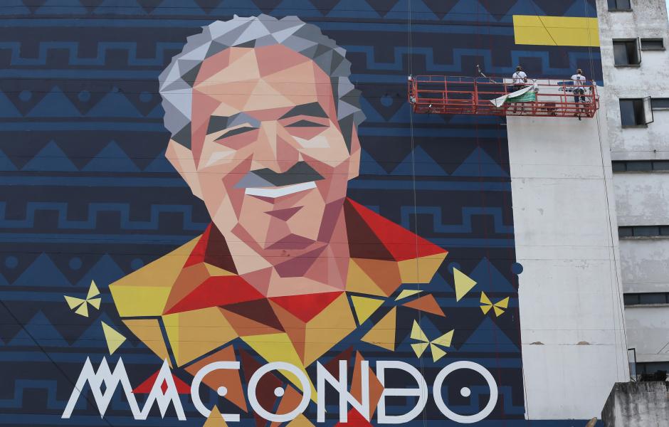 El mural se colocó como un homenaje al escritor colombiano al cumplir un año de su fallecimiento. (Foto: www.gestion.pe)