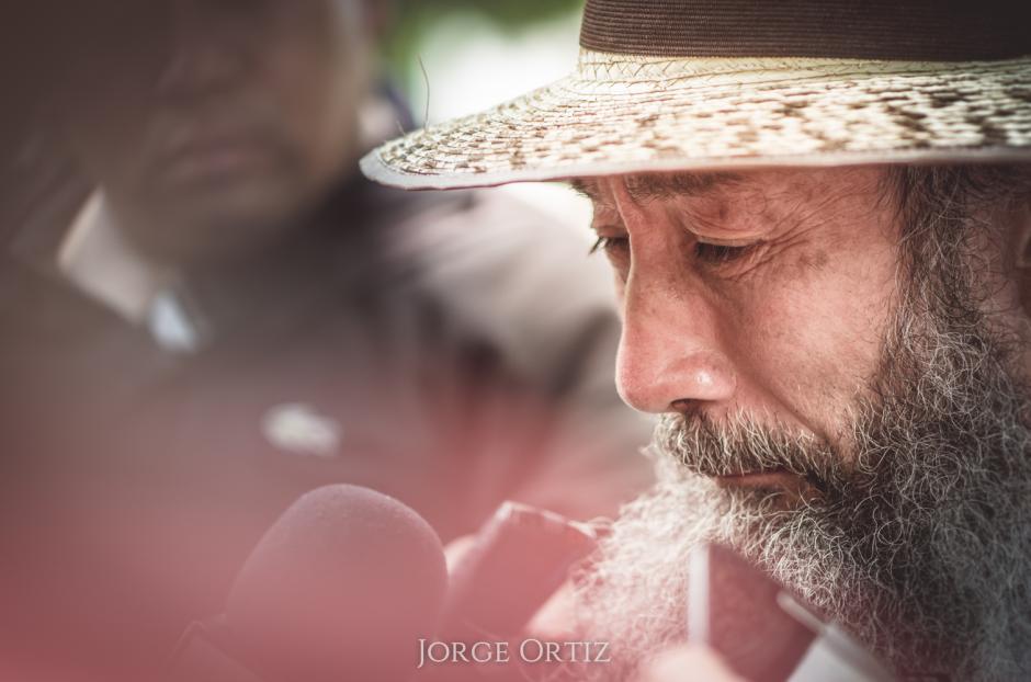El "Caminante" derramó lágrimas en Antigua Guatemala. (Foto: Jorge Ortiz/Soy502)