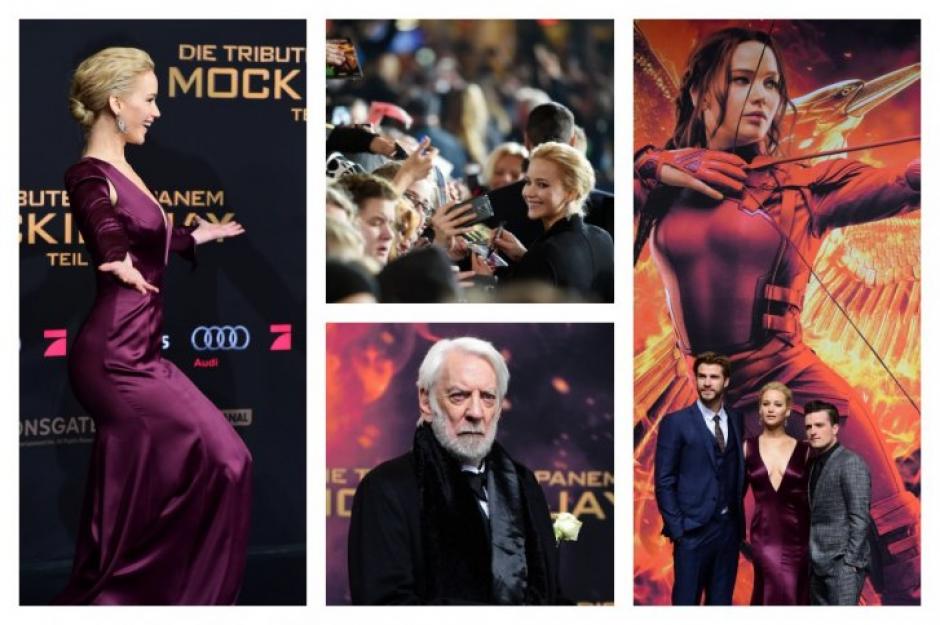 La última entrega de "Los Juegos del Hambre" se estrenó este miércoles en Berlín en presencia de sus protagonistas, encabezados por Jennifer Lawrence, la actriz mejor pagada del mundo. (Fotos: EFE)
