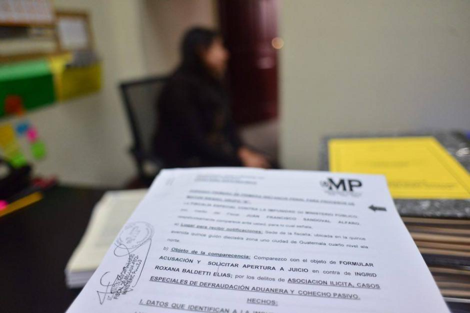 El Ministerio Público (MP) presentó la acusación formal contra Roxana Baldetti donde solicitaron la apertura a juicio por el caso La Línea. &nbsp;(Foto: &nbsp;Jesús Alfonso/Soy502)&nbsp;