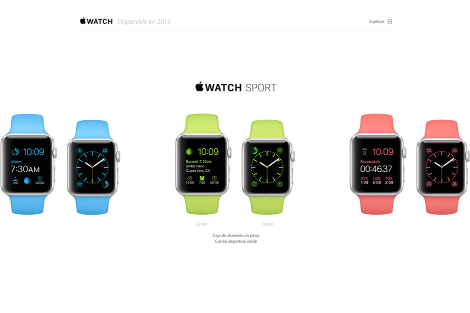 A partir del 10 de abril se podrá reservar el Apple Watch. (Captura de pantalla de Apple)