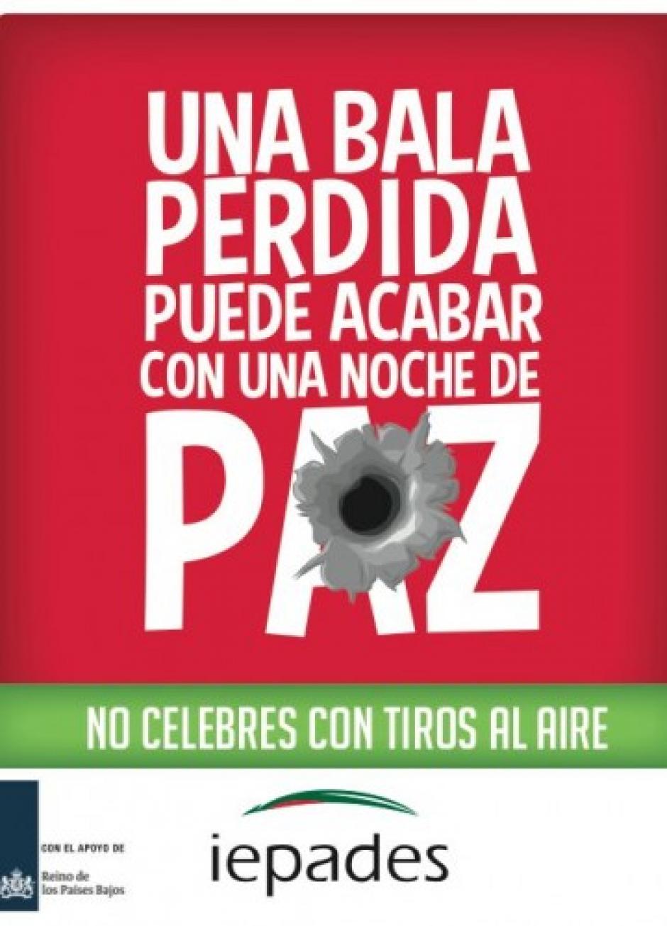 La campaña de IEPADES persigue evitar tragedias por los disparos al aire. &nbsp;(Foto: IEPADES)