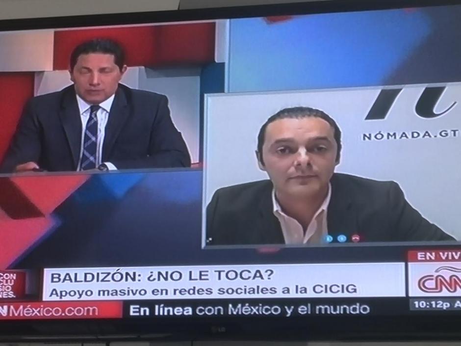 Fernando del Rincón, periodista de CNN, dio seguimiento a su entrevista con Manuel Baldizón. (Foto: Soy502)&nbsp;