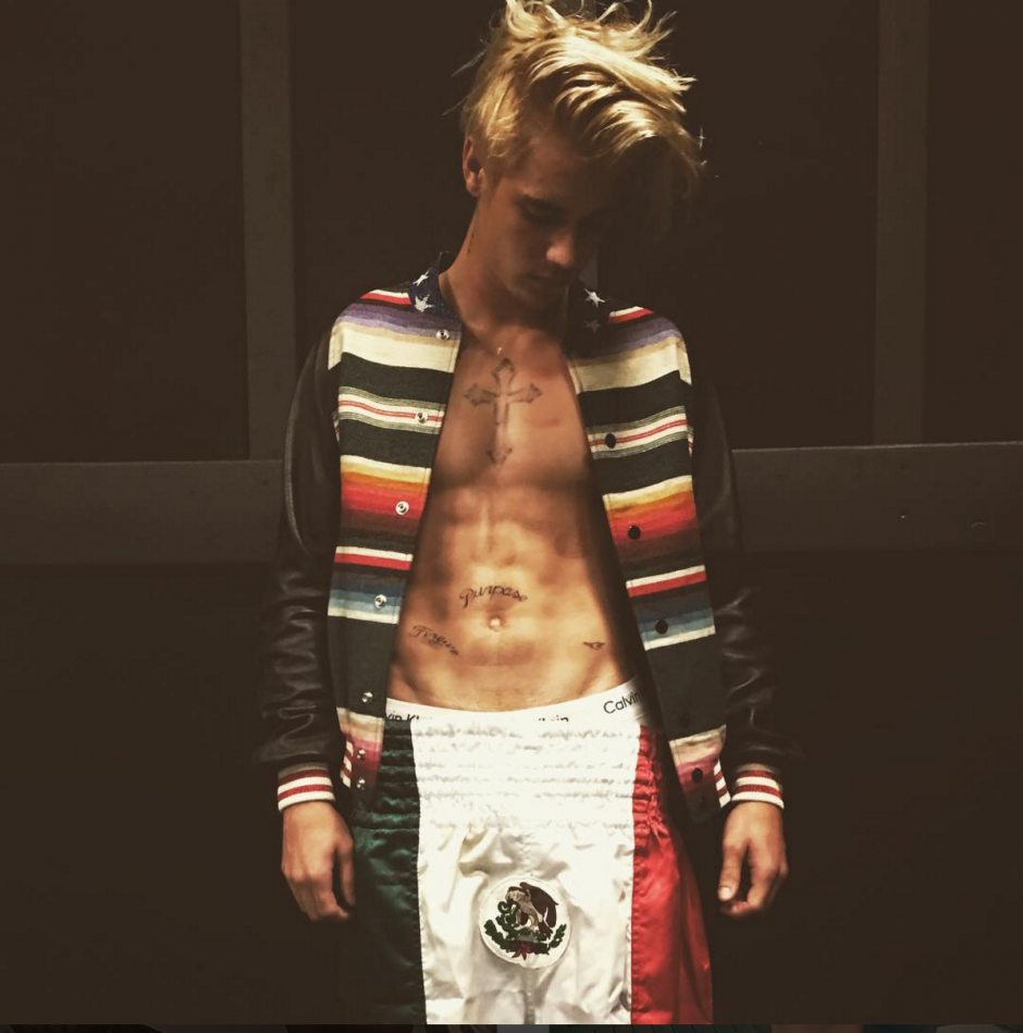 &nbsp;Justin Bieber&nbsp;subió una foto a&nbsp;su cuenta de Instagram&nbsp;donde aparecía vestido con un short que tenía estampado&nbsp;el escudo de México. (Foto:&nbsp;pbs.twimg.com)