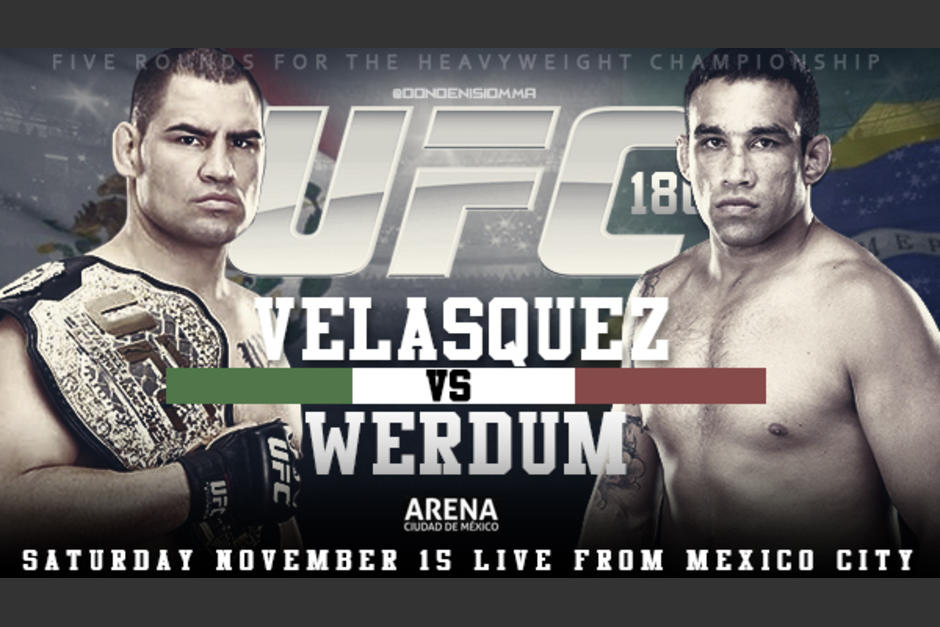 Caín Velázquez y Fabricio Werdum encabezaron la rueda de prensa para presentar parte de la cartelera que tendrá el UFC 180 en la Ciudad de México. (Foto: UFC)