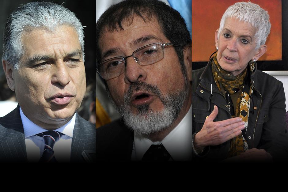 Carlos Contreras, Adrián Zapata y Adela de Torrebiarte conforman la terna de candidatos para reemplazar a Baldetti en la Vicepresidencia.&nbsp;