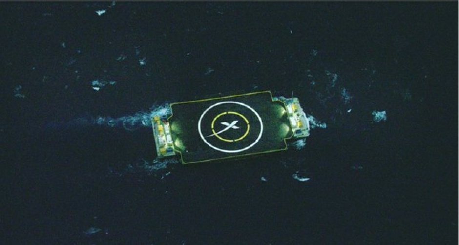 Foto de la plataforma de aterrizaje a la que debía de llegar el cohete de SpaceX. (Foto: BBC news)&nbsp;