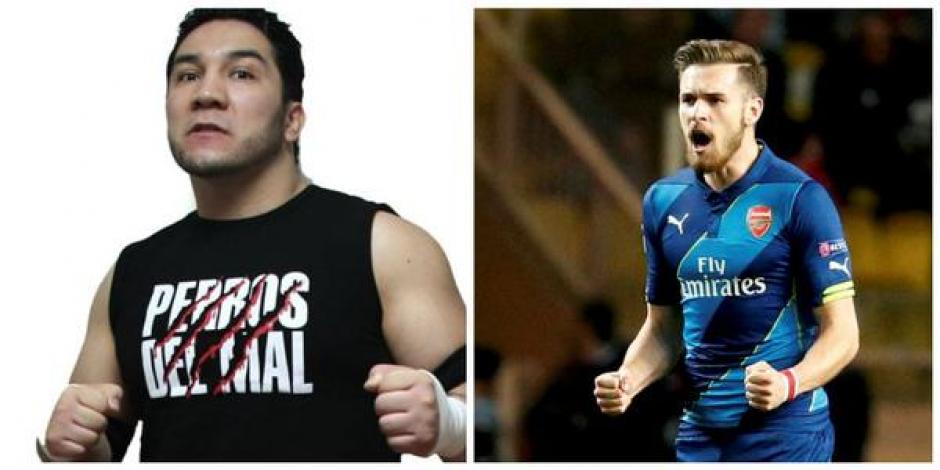 El futbolista ingles, Aaron Ramsey, anotó con el Arsenal y unos días después fallece trágicamente el luchador mexicano, Perro Guayo Jr. (Foto: Multimedios)