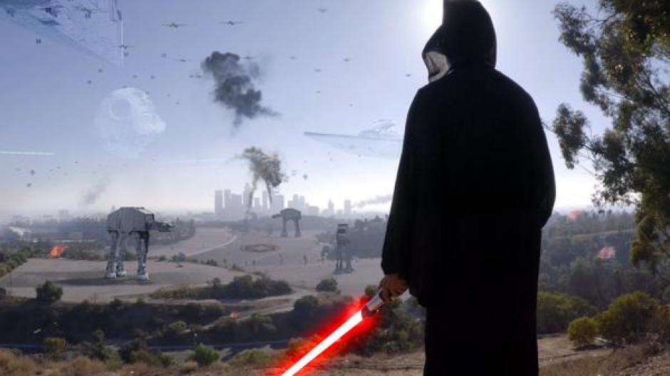Star Wars y su invasión a Los Ángeles, California, ha causado sensación en las redes sociales.