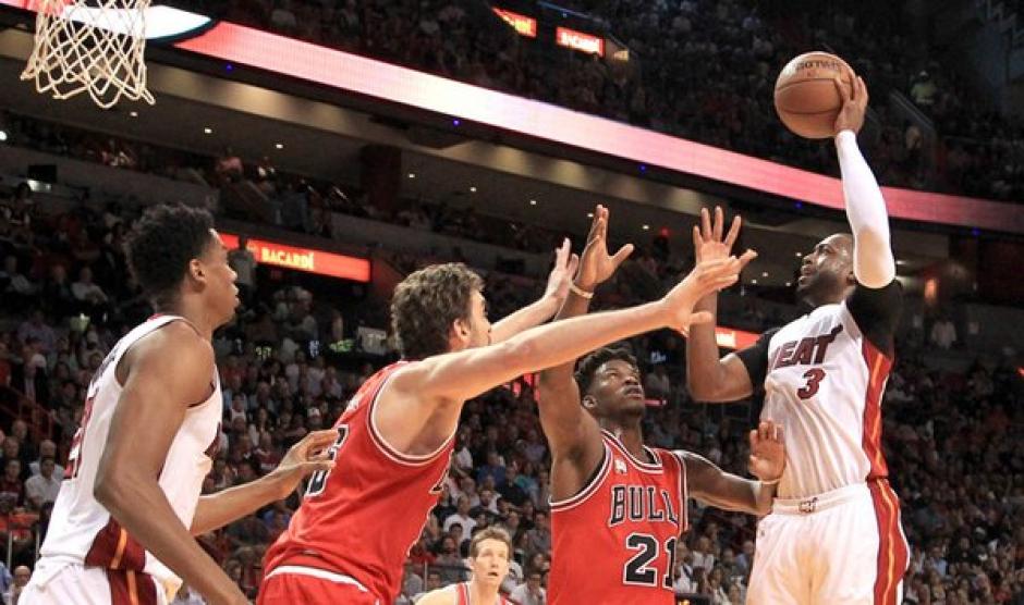 El Heat de Miami superó a los Bulls de Chicago en la Arena American Airlines. (Foto: AFP)