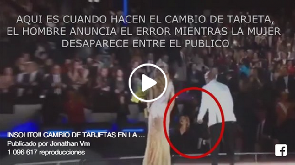 Un video que circula en redes sociales, mostraría un supuesto cambio de tarjetas en la elección del Miss Universo.