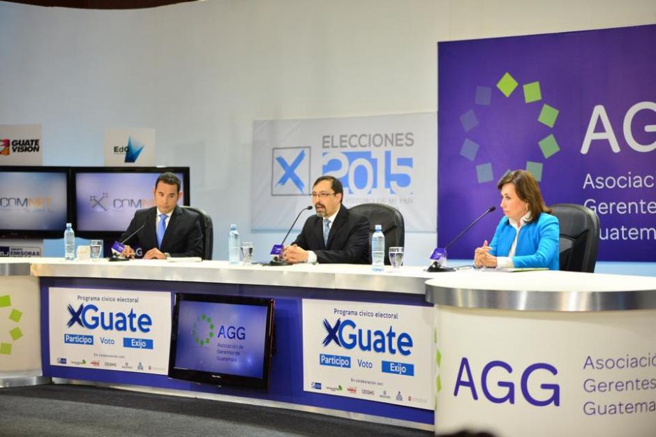 El debate de la Asociación de Gerentes de Guatemala (AGG) se desarrolló este miércoles 14 de octubre de 2015, a 10 días de la segunda vuelta. &nbsp;(Foto: Jesús Alfonso/Soy502)&nbsp;