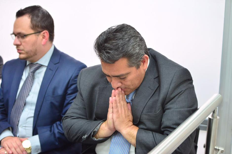 El exdiputado Edgar Cristiani al momento de escuchar las medidas sustitutivas a su favor. (Foto: Jesús Alfonso/Soy502) 