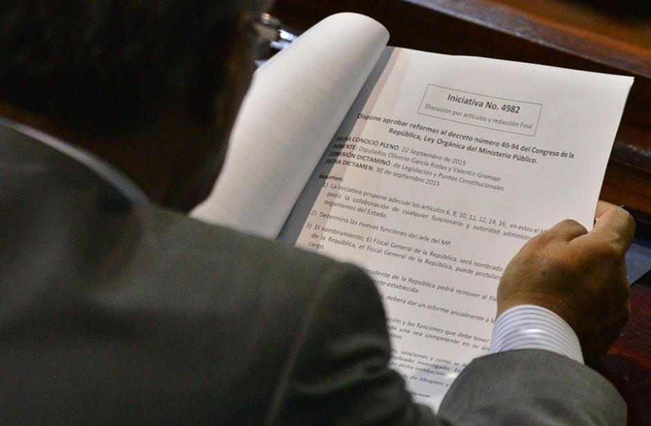 Solamente 8 de 63 artículos fueron aprobados en la Ley del MP. (Foto: Wilder López/Soy502)