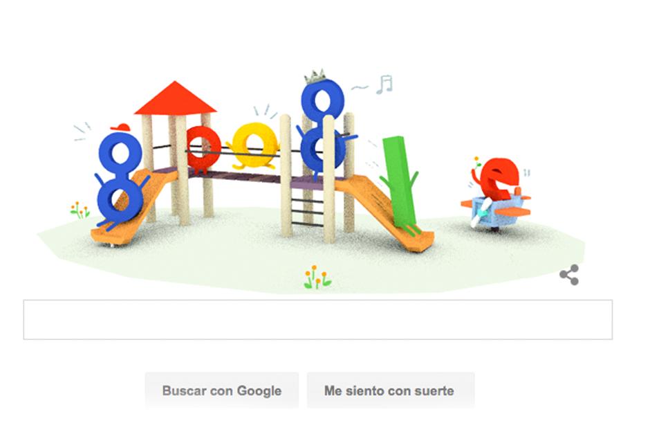 El "doodle" para celebrar en Día del Niño en Guatemala.
