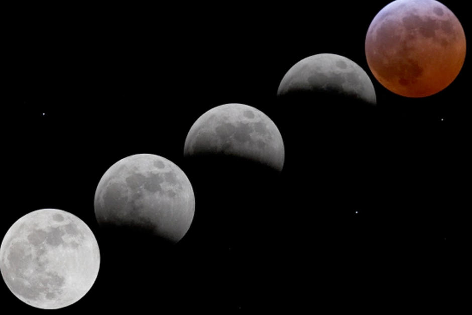 Etapas de un eclipse lunar. (Foto: Shutterstock)