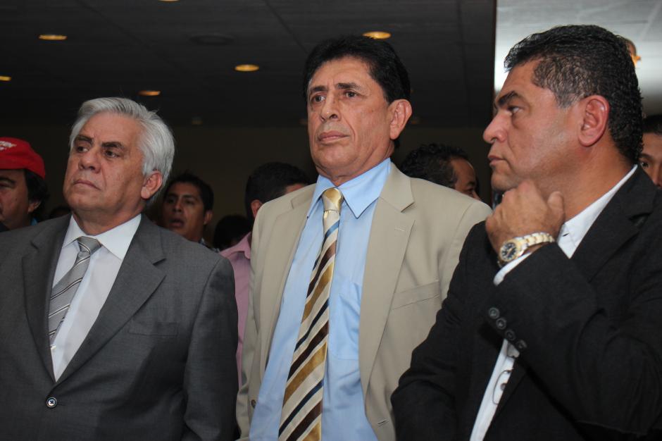 Foto de archivo de Brayan Jiménez, prófugo y expresidente de la Fedefut, Héctor Trujillo (I), quien junto al primero está vinculado al Caso FIFA, razón por la cual el ente mundial de fútbol creó un comité en Guatemala. (Foto: Archivo/Soy502)