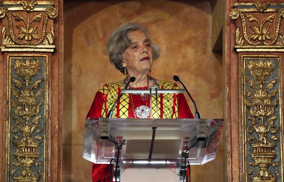 Elena Poniatowska recibió el Premio Cervantes. (Foto: EFE)&nbsp;