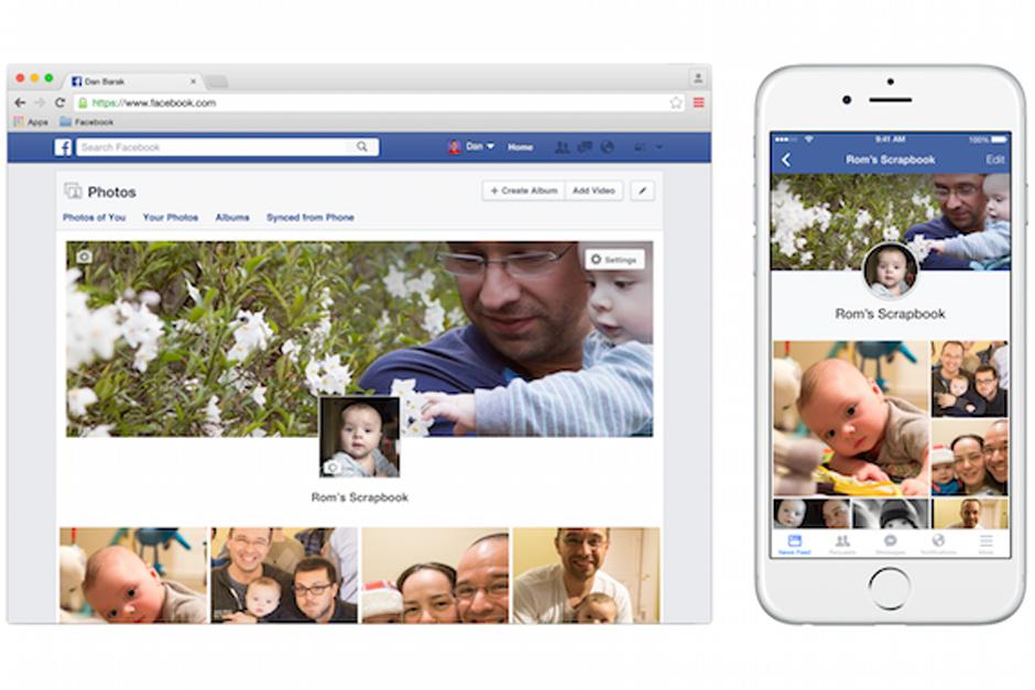 Facebook lanza la aplicación Scrapbook para organizar fotos de tus niños.