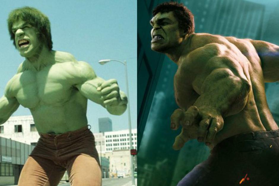 La cabellera y la ropa de Hulk de hace décadas era acorde a la época.&nbsp;