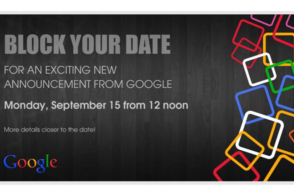 Google invita a un evento para mediados de septiembre.