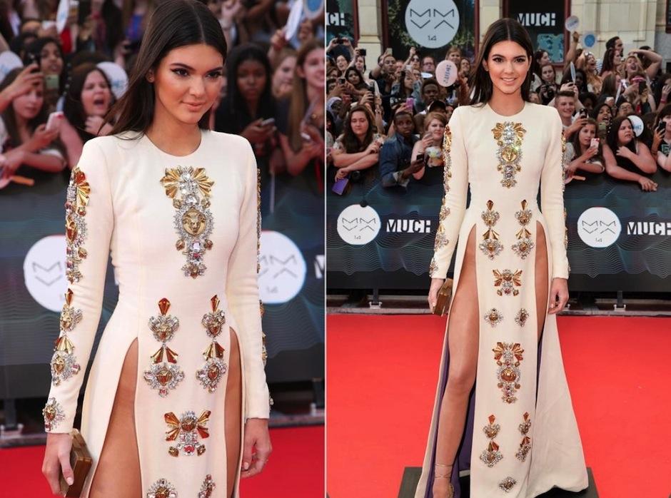 Kendall Jenner, no ha dejado "nada" a la imaginación, con este atrevido vestido de Fausto Puglisi. (Foto: nydailynews)