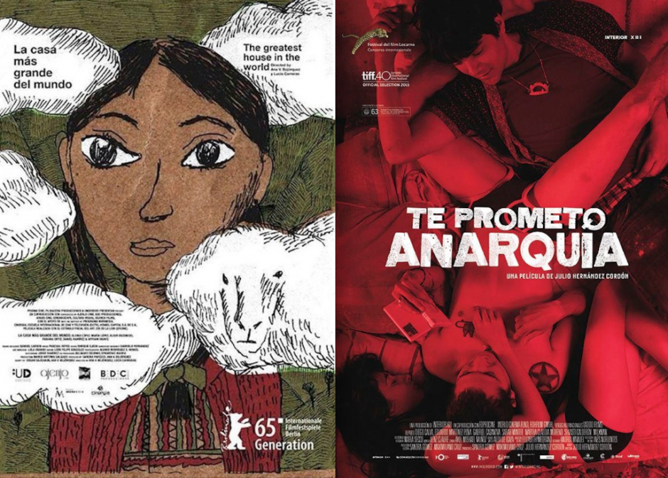"La casa más grande del mundo" y "Te prometo anarquía", de cineastas guatemaltecos compiten a mejor película en festival de cine de Morelia. (Afiches oficiales)&nbsp;