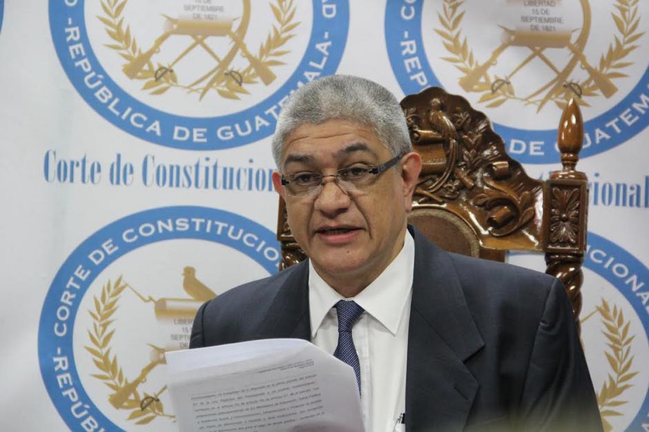 El fallo de la CC fue dado a conocer por el Secretario General de ese órgano, Martín Guzmán. (Foto: Fredy Hernández/Soy502)&nbsp;