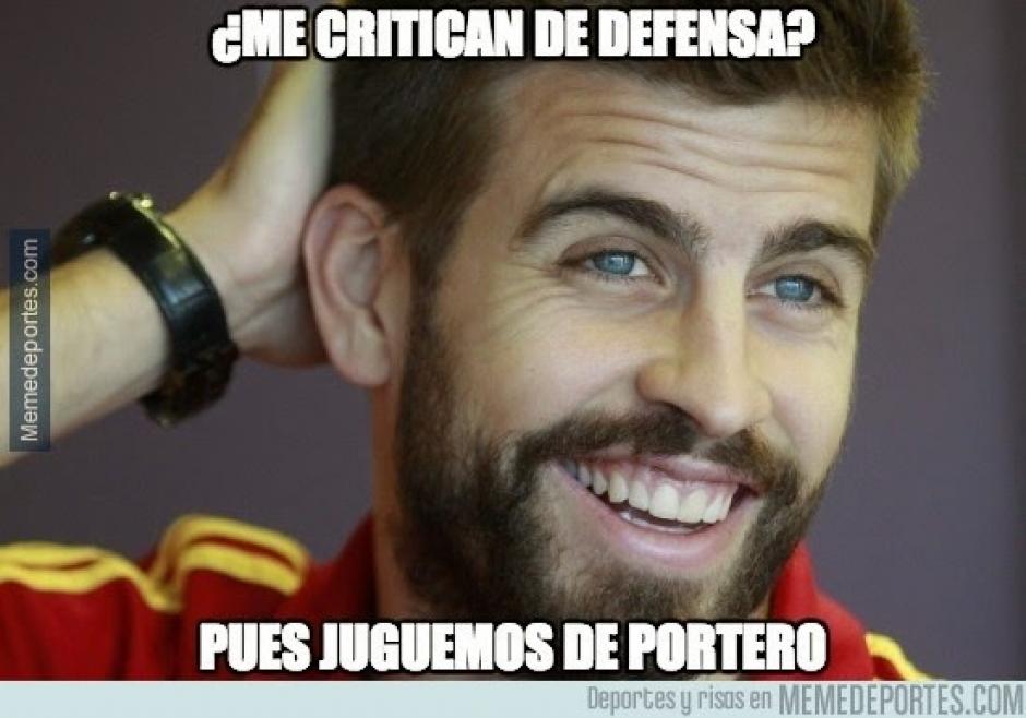 Piqué no podía faltar entre los memes del Clásico Español. El defensa hizo una mano que generó un penal cobrado por CR-7.