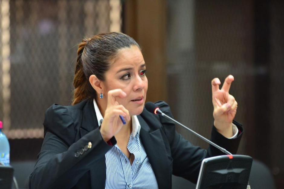 Claudia Méndez ex intendente de aduanas concluyó su declaración en la audiencia por el caso La Línea. &nbsp;(Foto: Jesús Alfonso/Soy502)&nbsp;