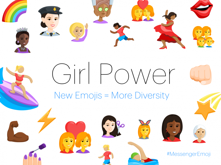 Facebook Messenger lanza emojis femeninos. (Foto: Facebook Messenger)