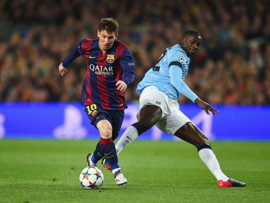 Messi hace lujos en el partido contra el Manchester City de este miércoles por la Champions League. &nbsp;(Foto: internet)