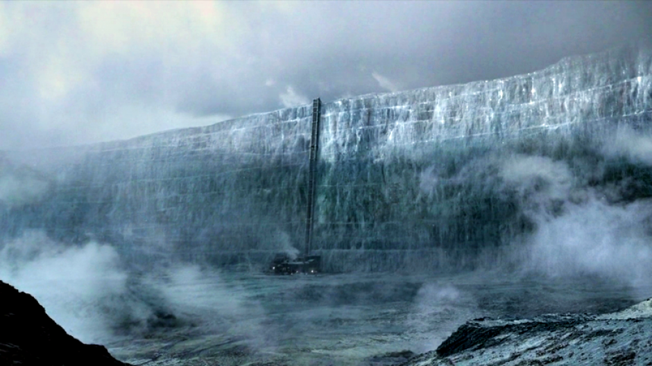 El enorme muro de hielo de la serie "Game of Thrones". (Foto:&nbsp;fayerwayer.com)