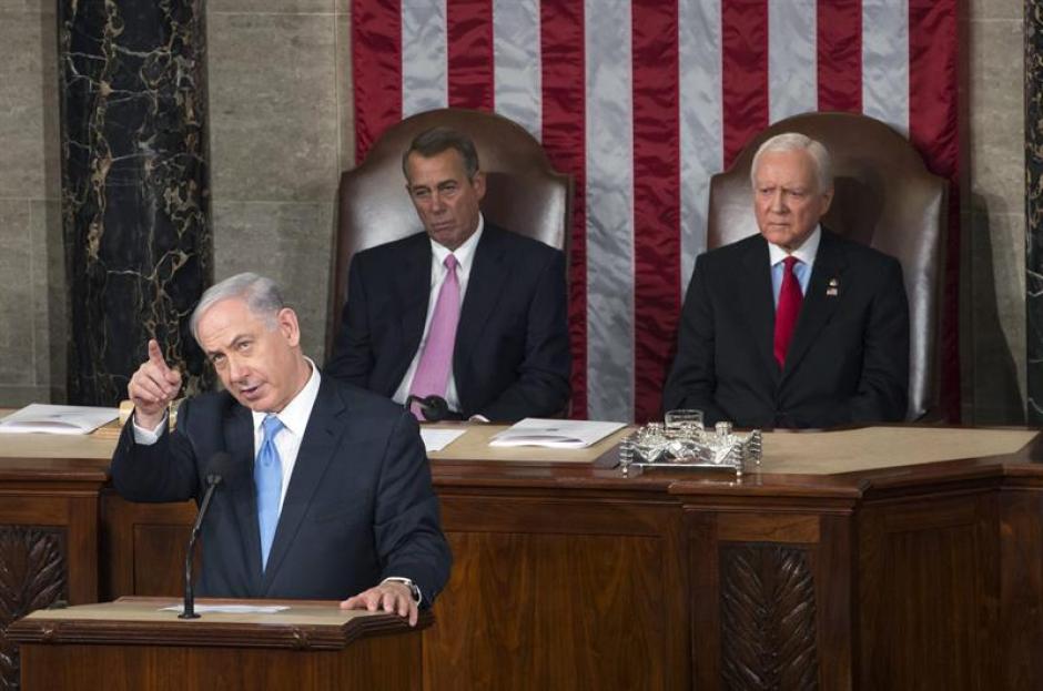 Netanyahu advirtió que Israel se enfrenta a "otro intento de destrucción" durante su discurso en el Congreso estadounidense. &nbsp;(Foto: EFE)