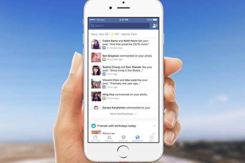 Facebook modifica la herramienta de notificaciones. (Foto: Facebook)